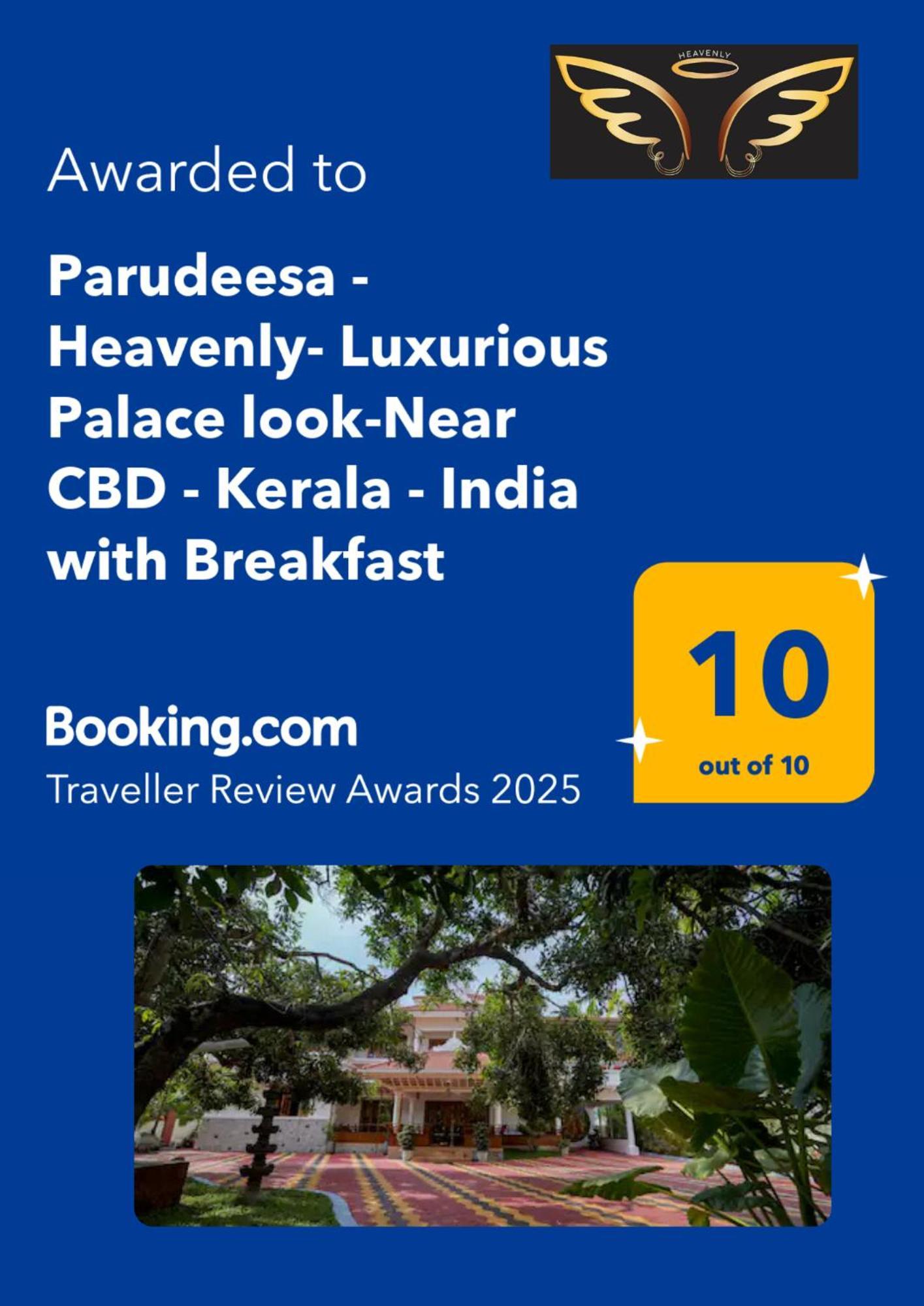 Parudeesa - Heavenly- Luxurious Palace Look-Near Cbd - Kerala - India With Breakfast Kaladi Ngoại thất bức ảnh
